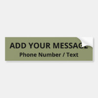Trend Colour Reed Green Customizable Bumper Sticke