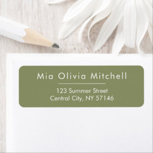 Trend Colour Reed Green Minimal Address Labels