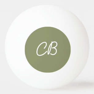 Trend Colour Reed Green Monogram Ping Pong Ball
