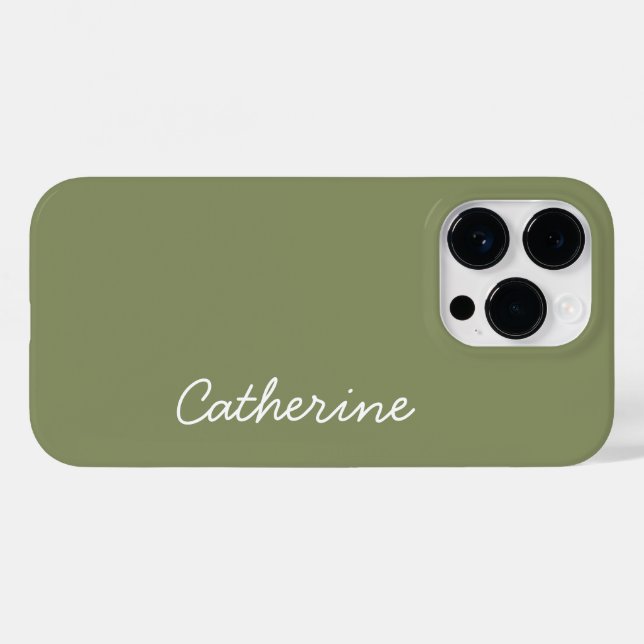 Trend Colour Reed Green Name Case-Mate iPhone Case (Back (Horizontal))