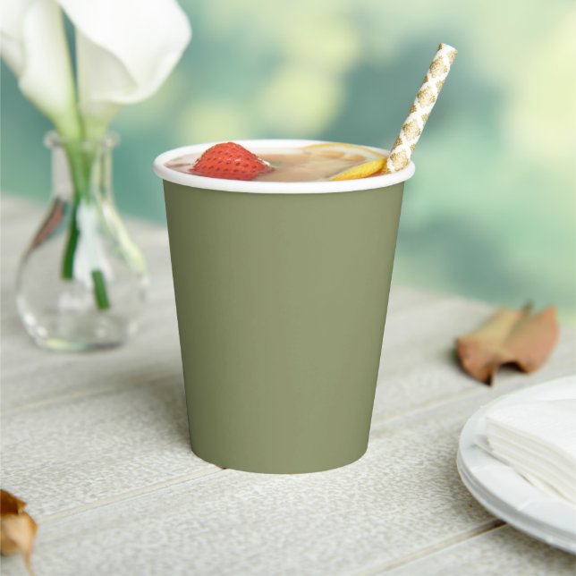 Trend Colour - Reed Green Paper Cups (Insitu)
