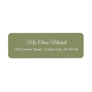 Trend Colour Reed Green Script Address Labels