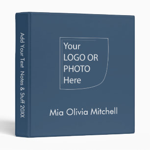 Trend Colour - Serious Blue Logo 3 Ring Binder