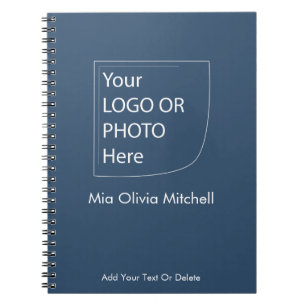 Trend Colour Serious Blue - Logo/Photo Notebook