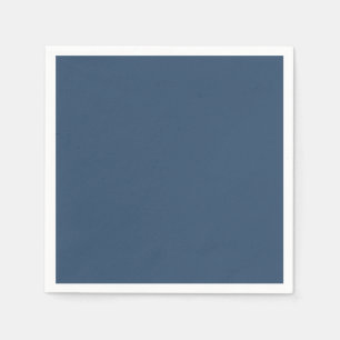 Trend Colour Serious Blue Minimalist Paper Napkins