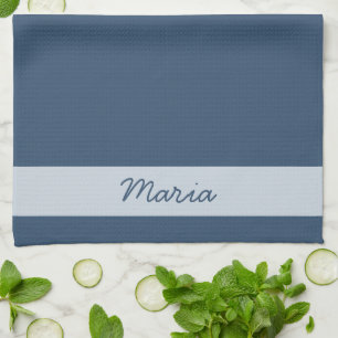 Trend Colour Serious Blue Name Kitchen Towel
