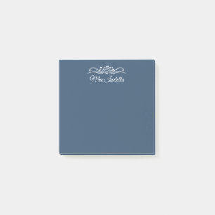 Trend Colour - Serious Blue Name Post-it Notes