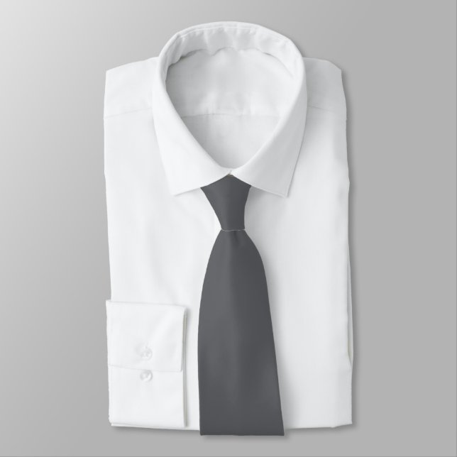 Trend Colour - Slate Grey Neck Tie (Tied)