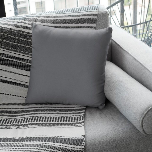 Trend Colour - Slate Grey Throw Pillow (Creator Uploaded)