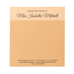 Trend Colour - Soft Orange Business Notepad