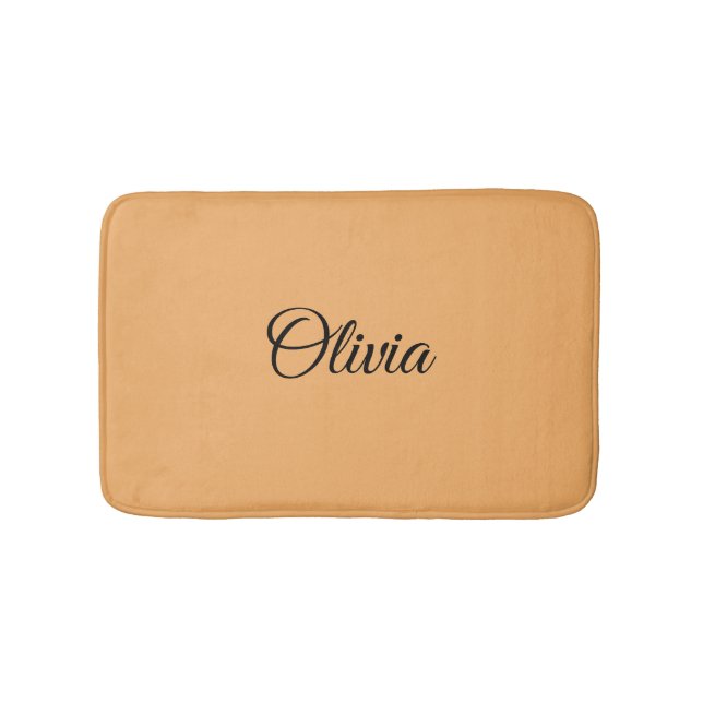 Trend Colour Soft Orange Custom Bath Mat (Front)