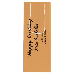 Trend Colour - Soft Orange Customizable Gift Bag