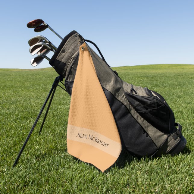 Trend Colour Soft Orange Golf Towel (Green)