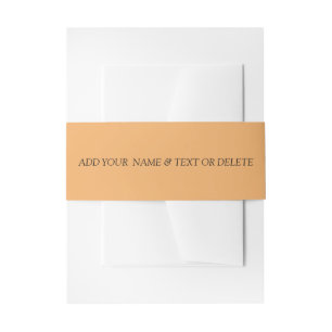 Trend Colour Soft Orange Invitation Belly Band