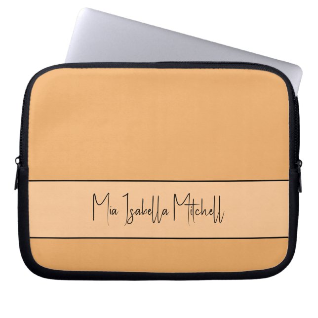 Trend Colour Soft Orange Laptop Sleeve (Front)