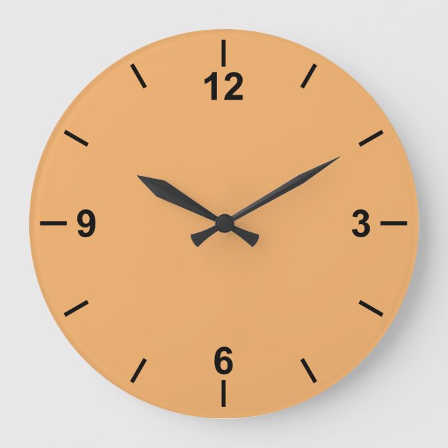 Trend Colour Soft Orange Large Wall Clock (Front)