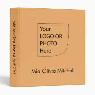 Trend Colour - Soft Orange Logo 3 Ring Binder