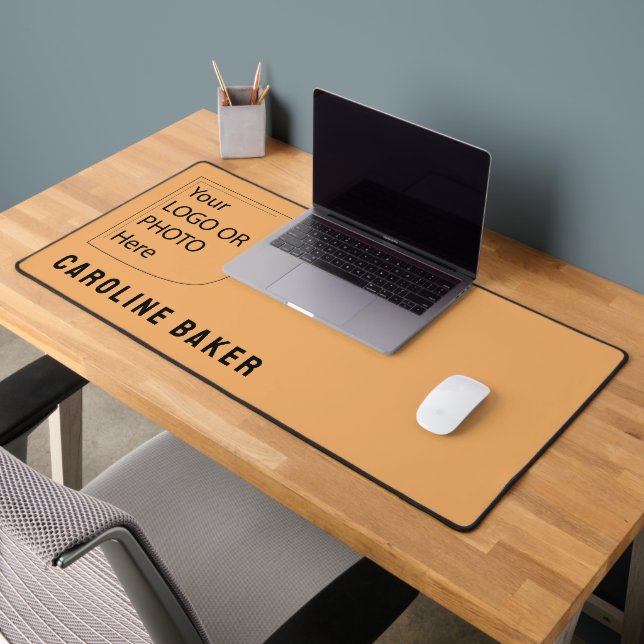 Trend Colour Soft Orange Logo Desk Mat (Office 2)