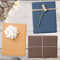 Trend Colour Soft Orange Mix Wrapping Paper Sheet