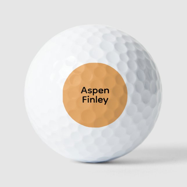 Trend Colour Soft Orange - Name Golf Balls (Front)