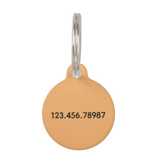 Trend Colour Soft Orange Name & Phone Pet ID Tag