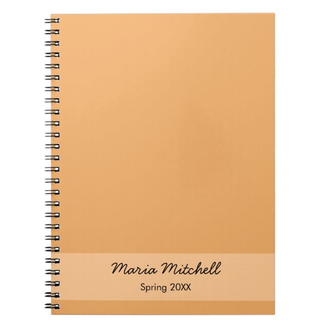 Trend Colour - Soft Orange Name / Text Notebook (Front)
