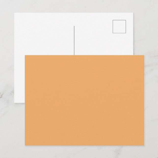 Trend Colour - Soft Orange Solid Postcard (Front/Back)