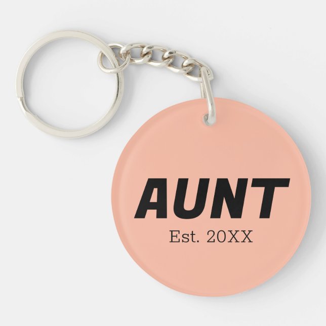Trend Colour - Soft Peach Aunt Keychain (Front)