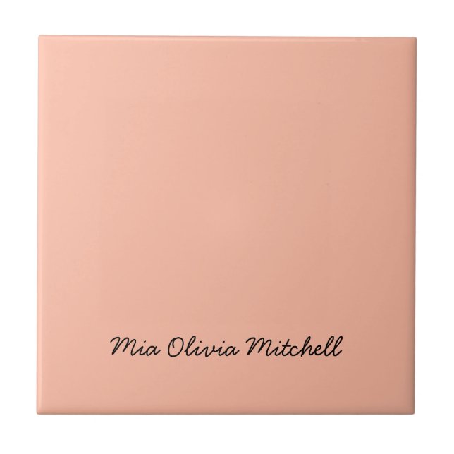 Trend Colour - Soft Peach Ceramic Tile (Front)