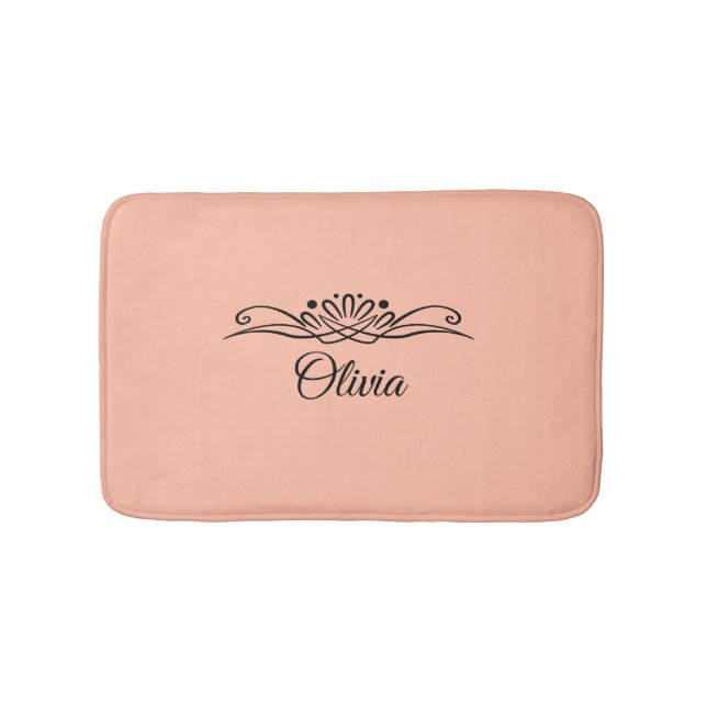 Trend Colour Soft Peach Customizable Bath Mat (Front)