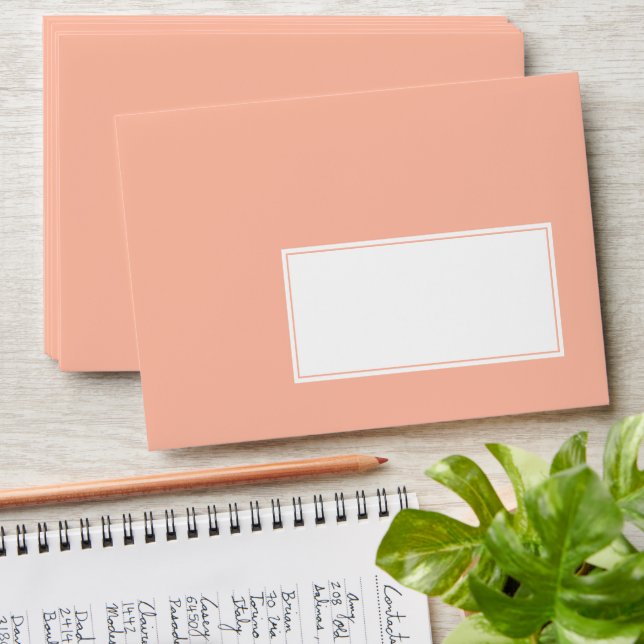 Trend Colour - Soft Peach Customizable Envelope (Stacked)