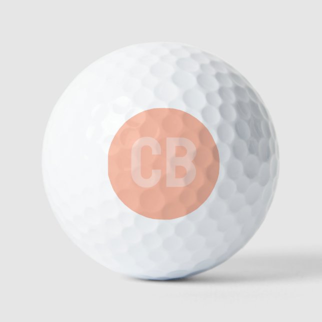 Trend Colour Soft Peach Golf Balls (Front)