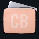 Trend Colour Soft Peach Laptop Sleeve<br><div class="desc">Introducing the trendy spring colour: Soft Peach. Modern and stylish Laptop Sleeve with customizable monogram in a minimalist font. Its simple and clean design in a solid colour offers a timeless and classic appeal. Explore our spring trend colours for more products in the same colour or discover other stylish hues...</div>