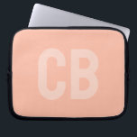 Trend Colour Soft Peach Laptop Sleeve<br><div class="desc">Introducing the trendy spring colour: Soft Peach. Modern and stylish Laptop Sleeve with customizable monogram in a minimalist font. Its simple and clean design in a solid colour offers a timeless and classic appeal. Explore our spring trend colours for more products in the same colour or discover other stylish hues...</div>