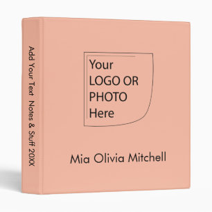 Trend Colour - Soft Peach Logo 3 Ring Binder