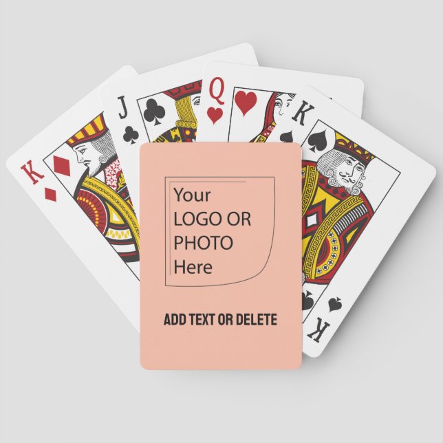 Trend Colour Soft Peach Logo Playing Cards (Back)