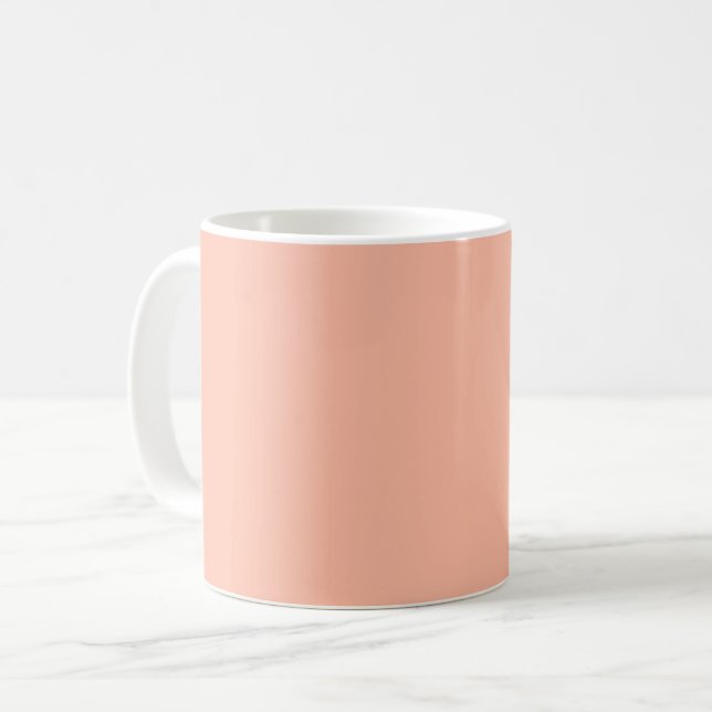 Trend Colour - Soft Peach Minimalist Mug (Front Left)