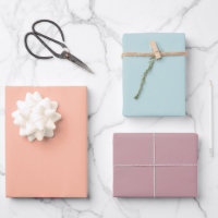 Trend Colour - Soft Peach Mix Wrapping Paper Sheet