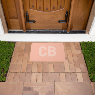 Trend Colour Soft Peach Monogram Doormat
