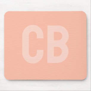 Trend Colour Soft Peach Monogram Mousepad
