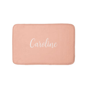 Trend Colour Soft Peach Name Bath Mat