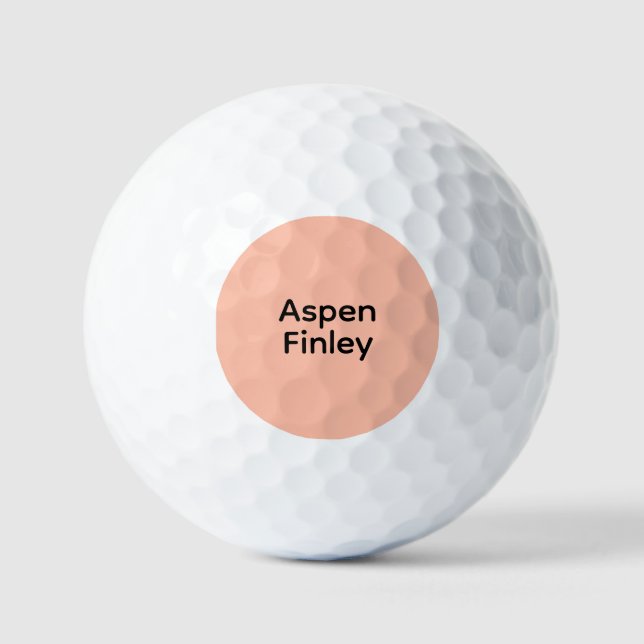 Trend Colour Soft Peach - Name Golf Balls (Front)