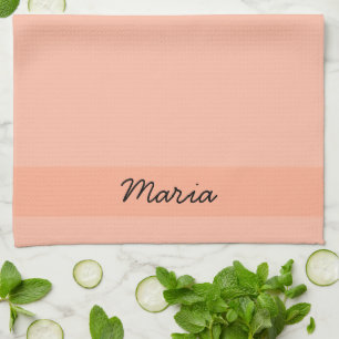 Trend Colour Soft Peach Name Kitchen Towel