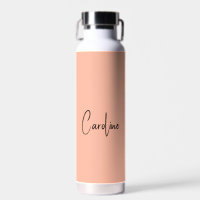 Trend Colour Soft Peach Name Water Bottle