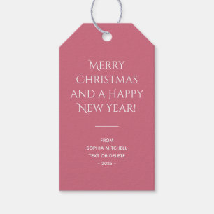 Trend Colour Soft Pink Christmas Gift Tags