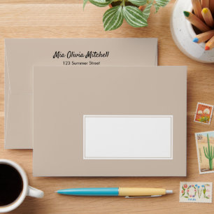 Trend Colour - Soft Taupe Customizable Envelope