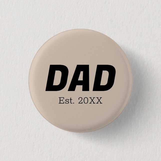 Trend Colour - Soft Taupe Dad Button (Front)