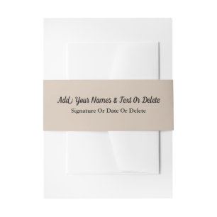 Trend Colour Soft Taupe Invitation Belly Band 
