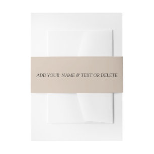 Trend Colour Soft Taupe Invitation Belly Band 