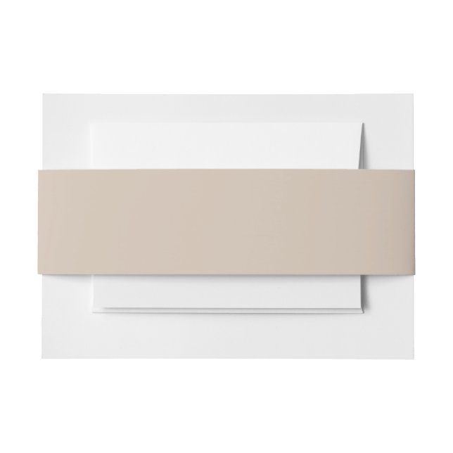 Trend Colour Soft Taupe Invitation Belly Band  (Front Example)